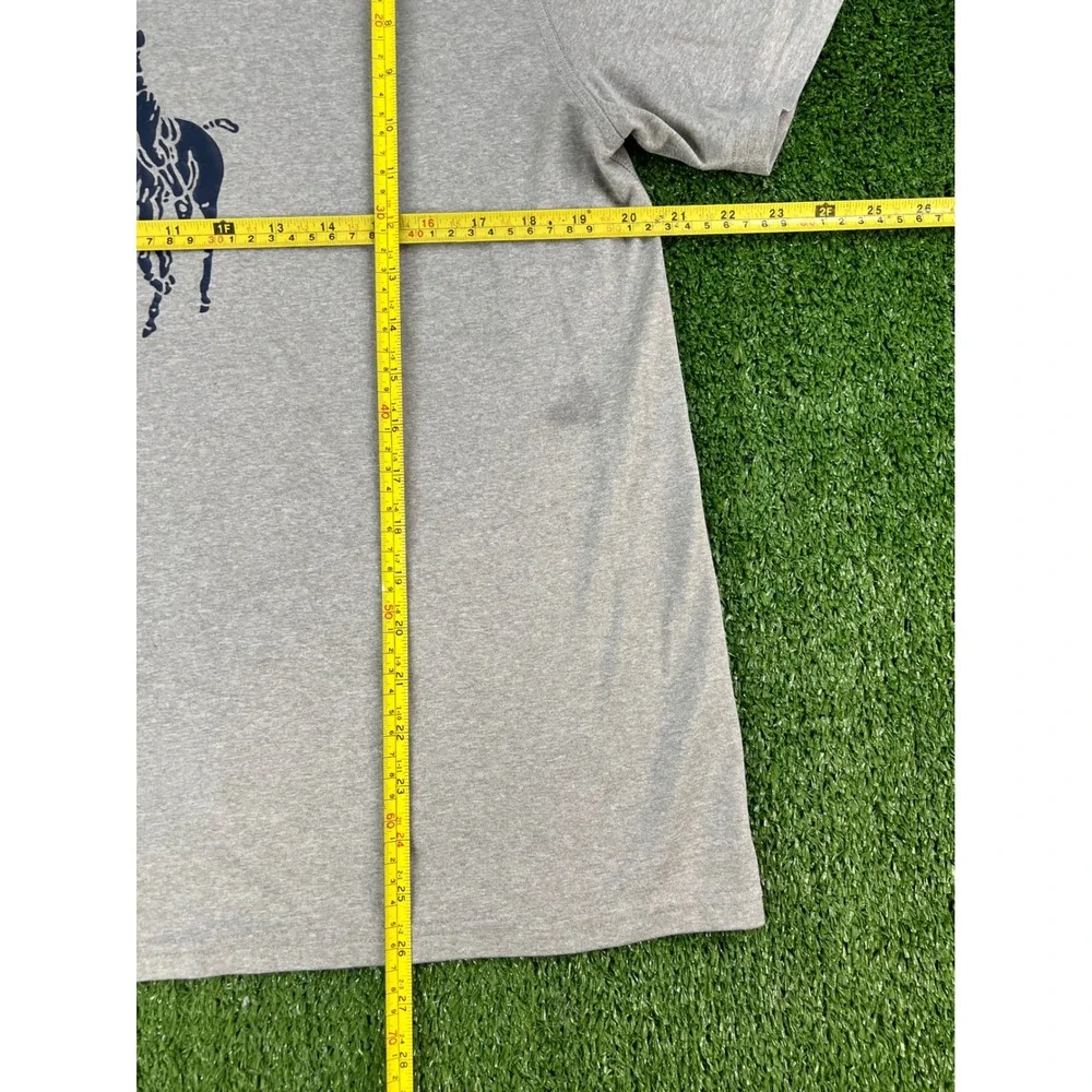 Polo Ralph Lauren Mens SM/YXL Performance Big Pony Graphic T-Shirt Heather Grey